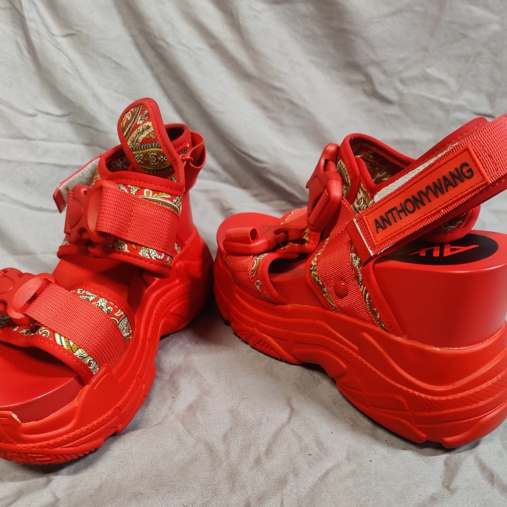 Anthony Wang Platform Strapped sandles